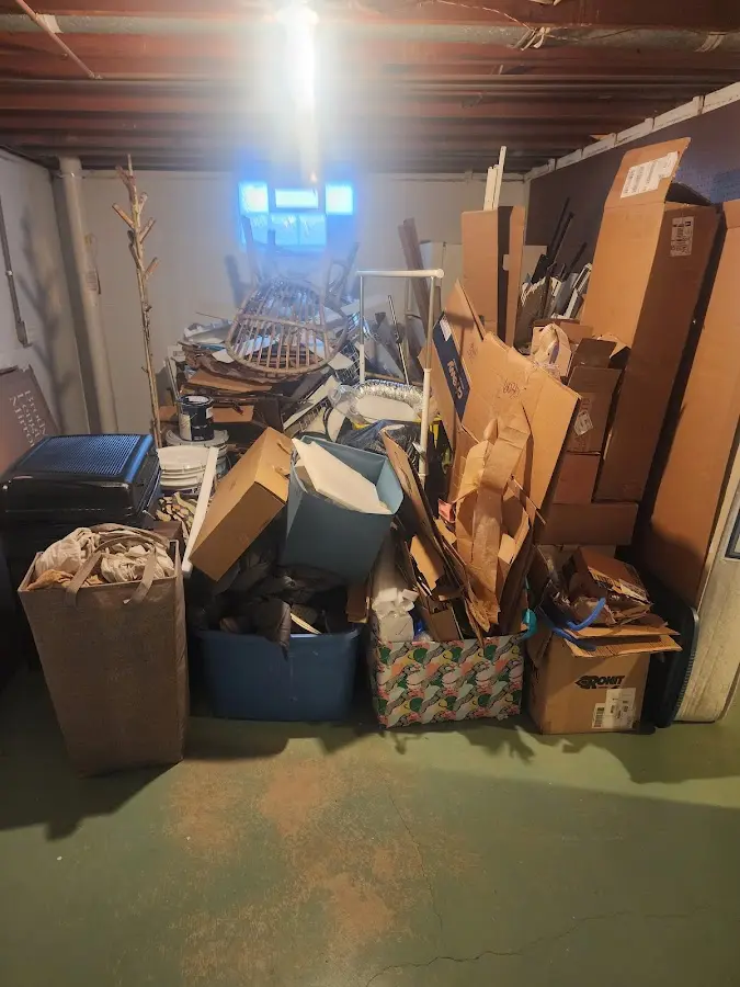 Roll-off dumpster container at job site for 2 Yard Dumpster Rental in Dulles Town Center